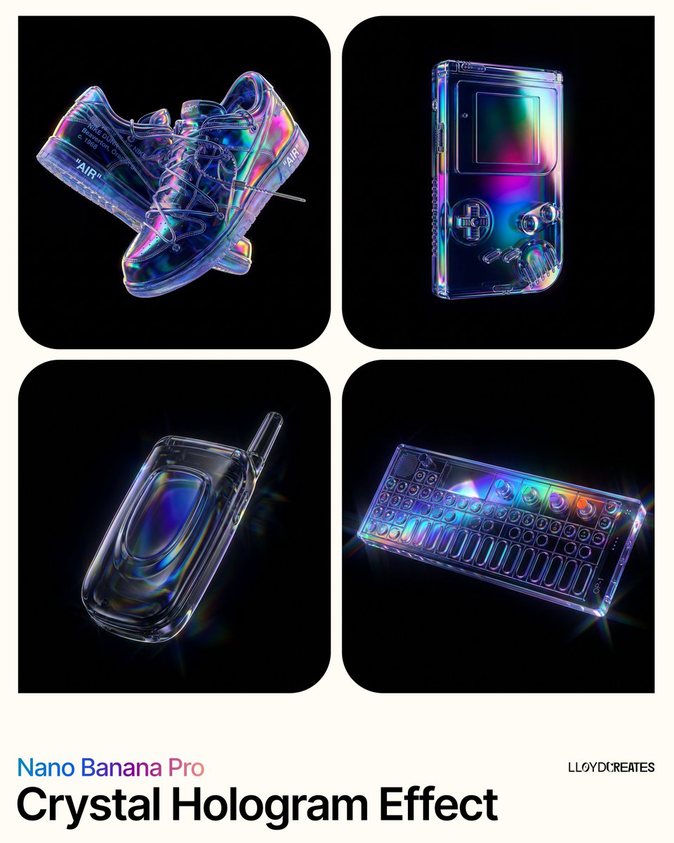 悬浮的虹彩玻璃产品摄影
