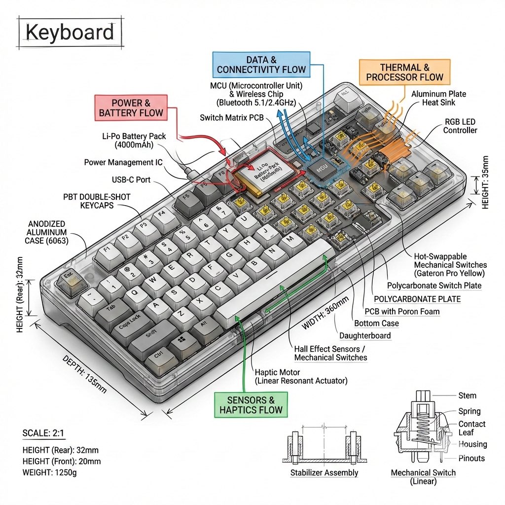 等轴测透视科技产品拆解图
