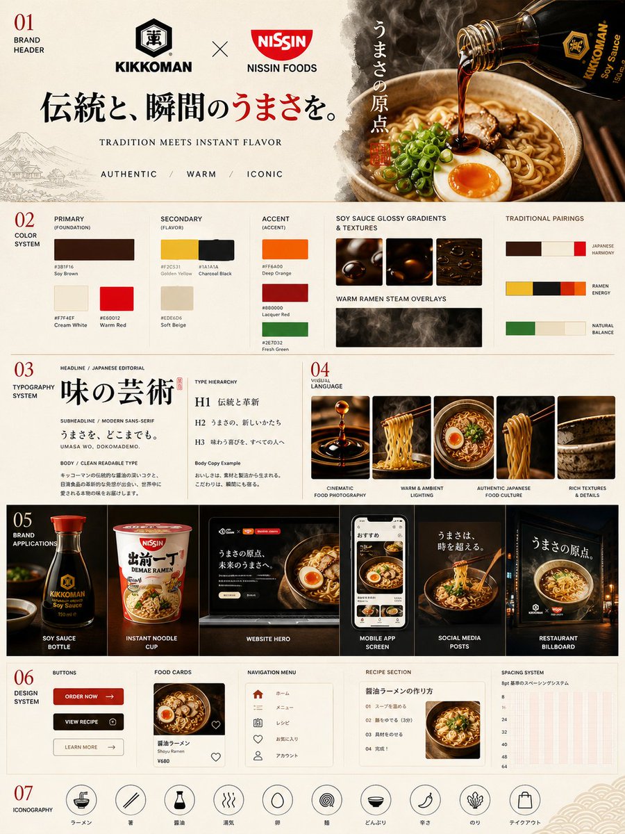酱香拉面的日式品牌视觉系统