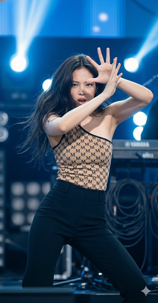 舞台彩排的Jennie：迷人微光与高街风尚