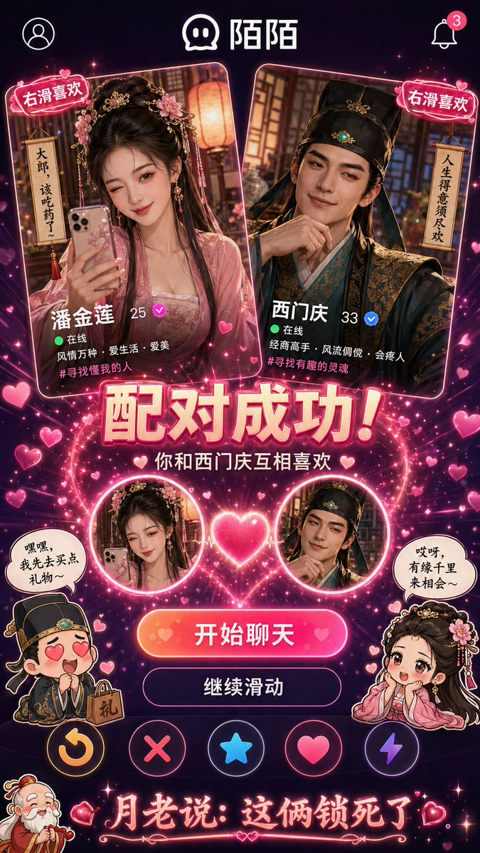 潘金莲陌陌匹配西门庆