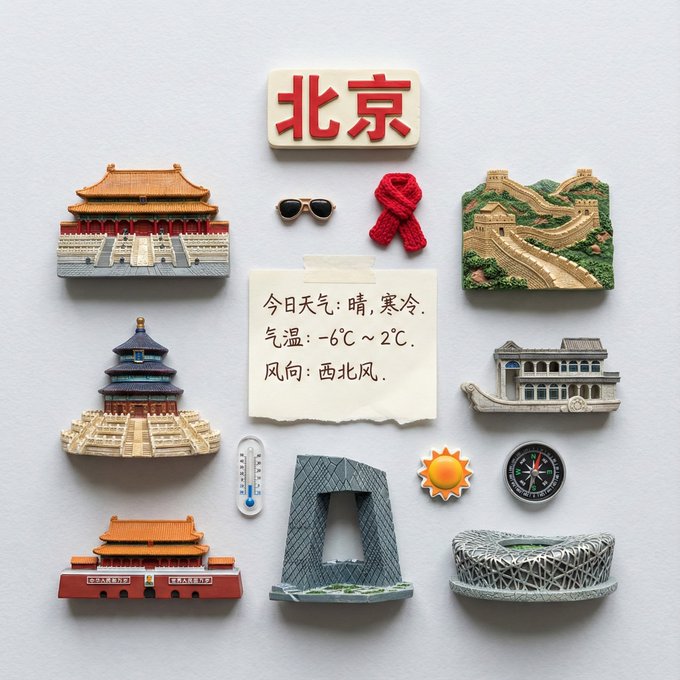 上海地标微缩3D磁铁收藏