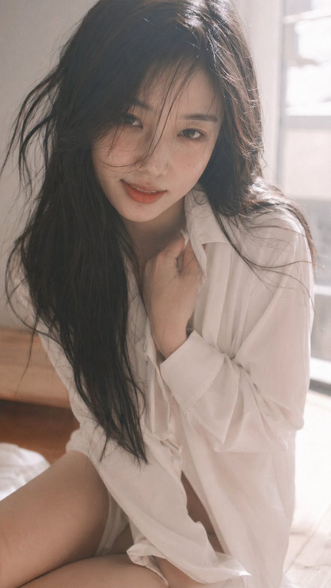 韩系女友私密白衬衫特写