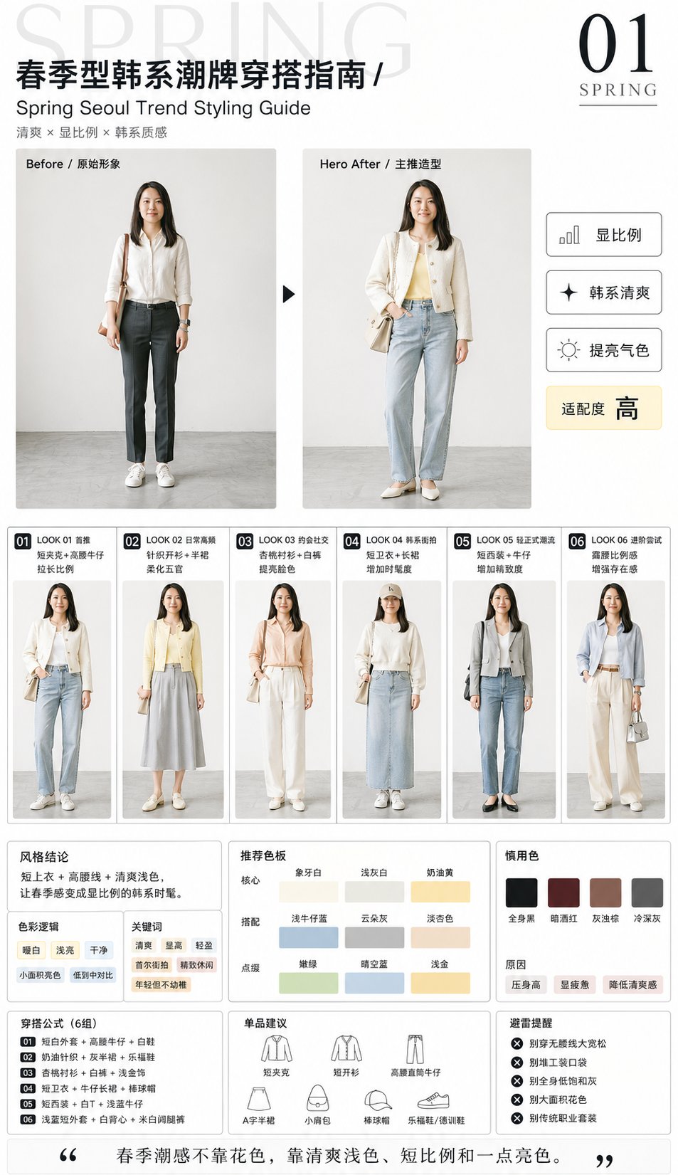 四季韩系潮牌街拍穿搭企划