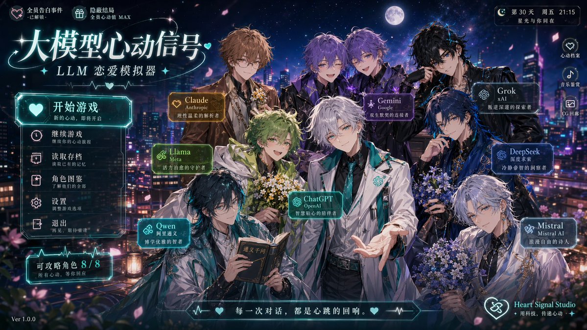 各家大模型化身恋人游戏截图