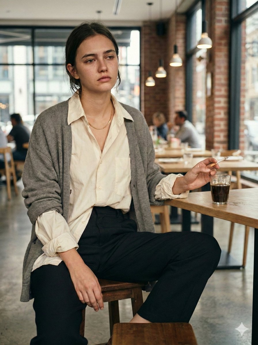 砖墙咖啡馆的忧郁烟影