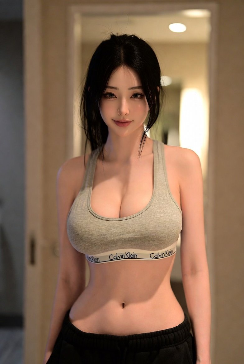 低分辨率镜子自拍，展现自然曲线