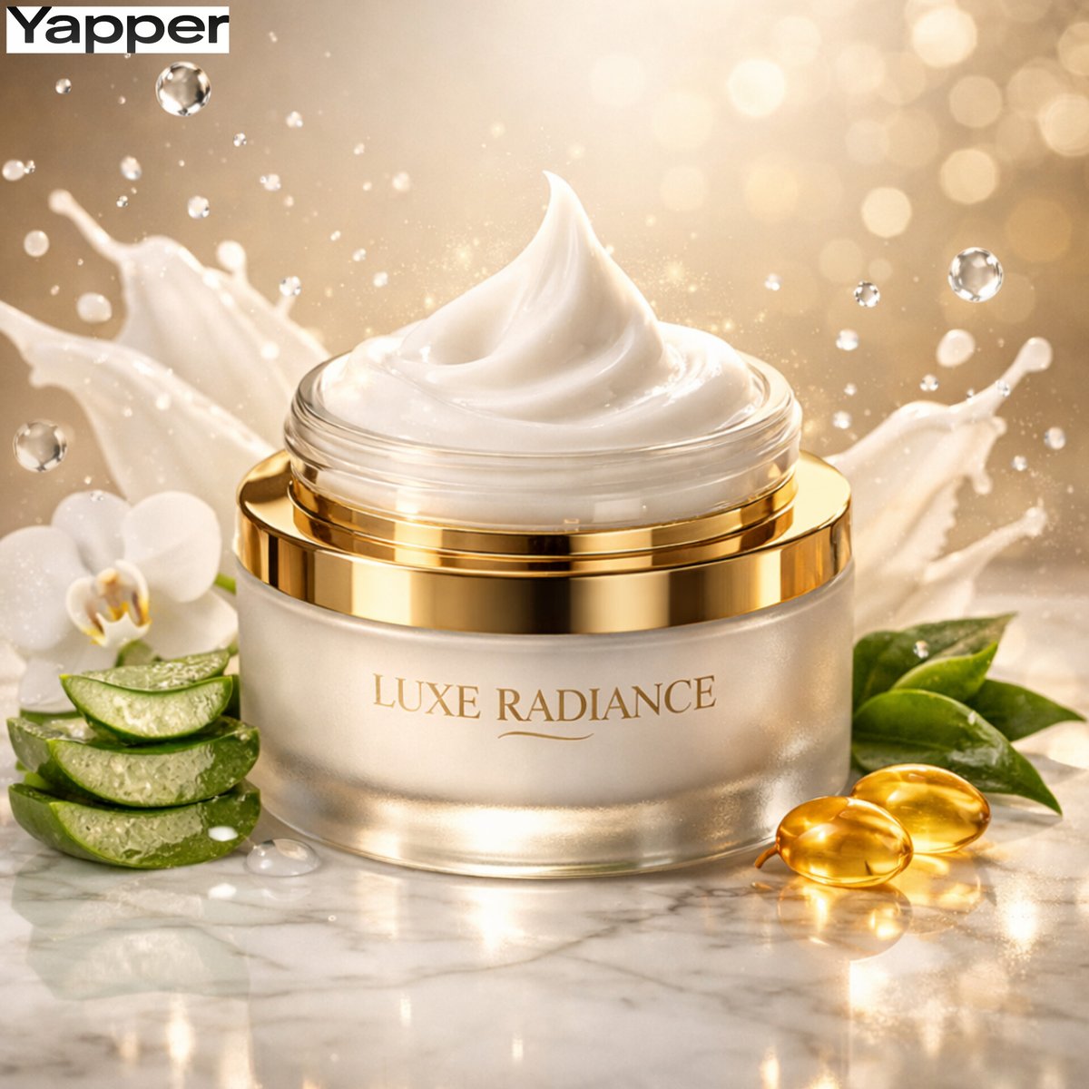 奢华面霜奶油螺旋高定广告大片