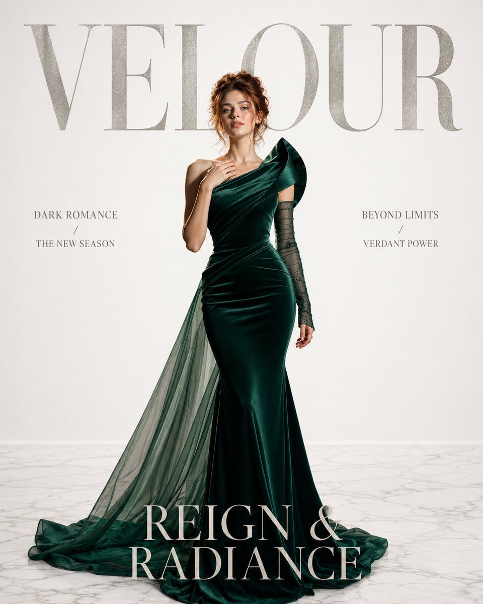 奢华祖母绿高定封面大片