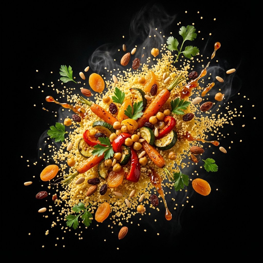 极致奢华的黑色背景美食爆炸特效