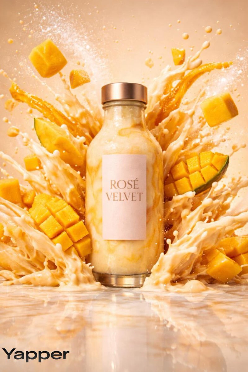 奢华芒果奶昔高速飞溅摄影