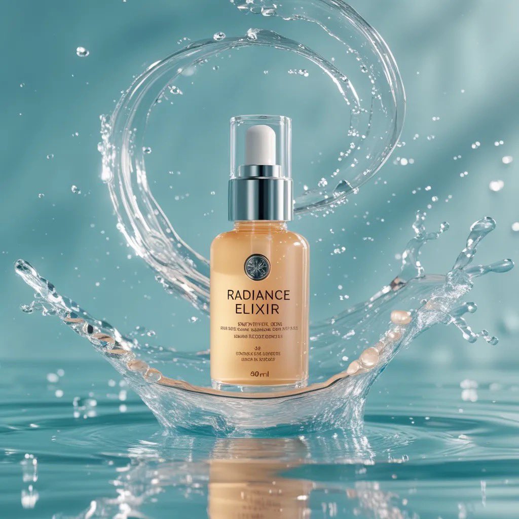 奢华护肤品的梦幻流体大片