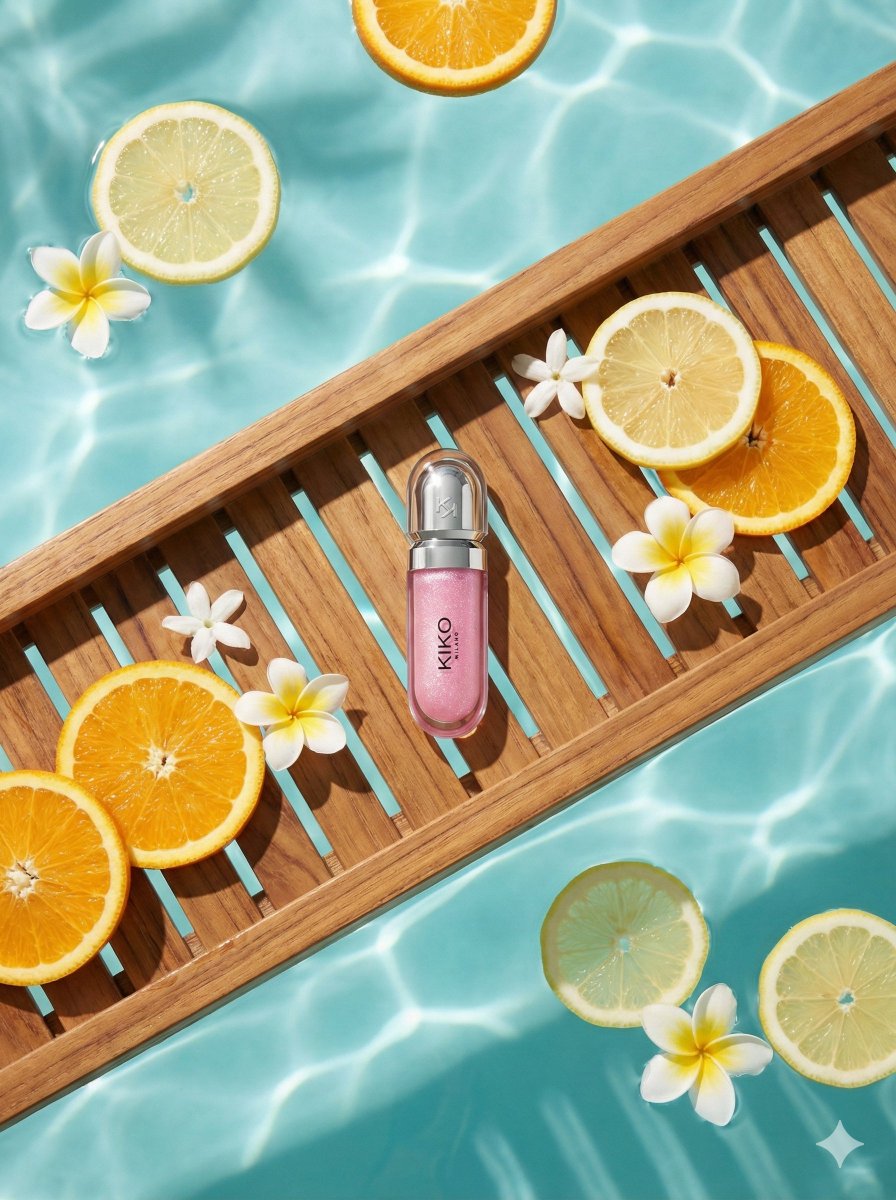 奢华水疗泳池平铺摄影美学