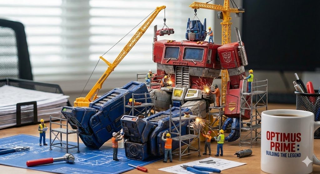 视觉震撼：微型施工队搭建产品的超写实创意大片