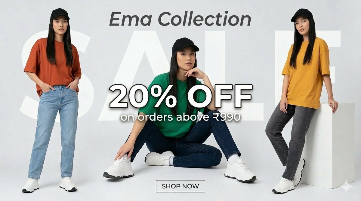 Ema Collection 时尚促销横幅