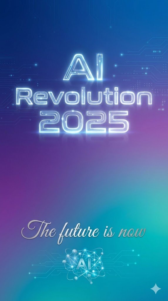 极简科技海报：AI革命2025