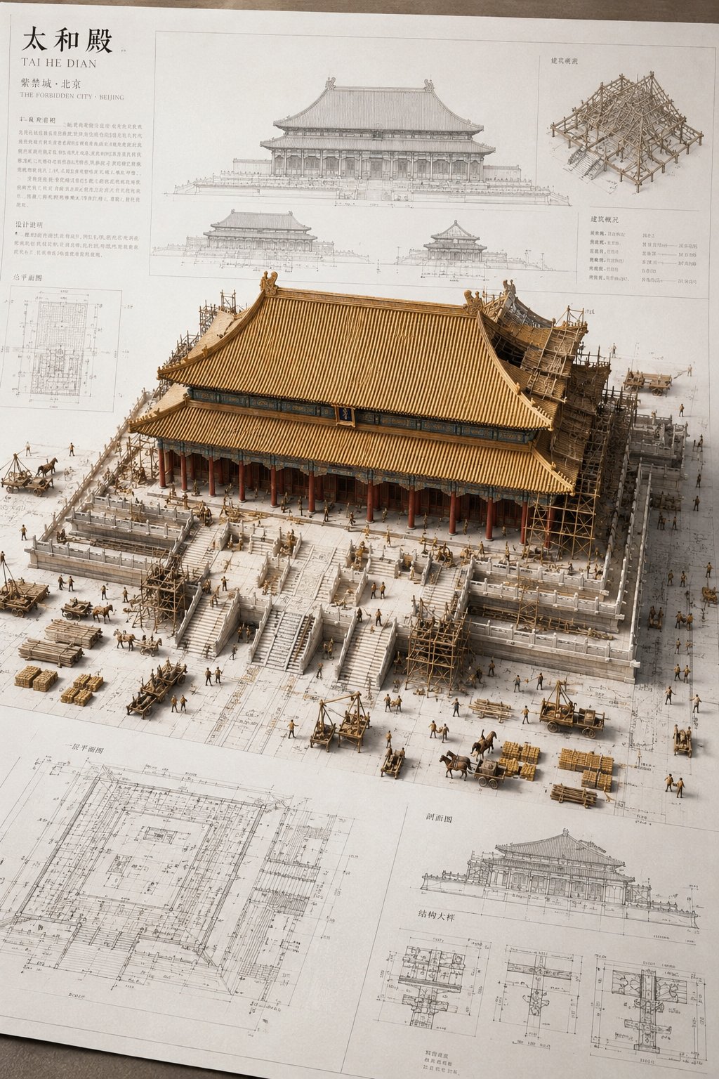 建筑微缩蓝图里的古建营造
