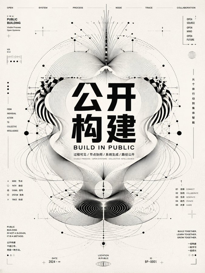 黑白光学抽象概念海报生成指南