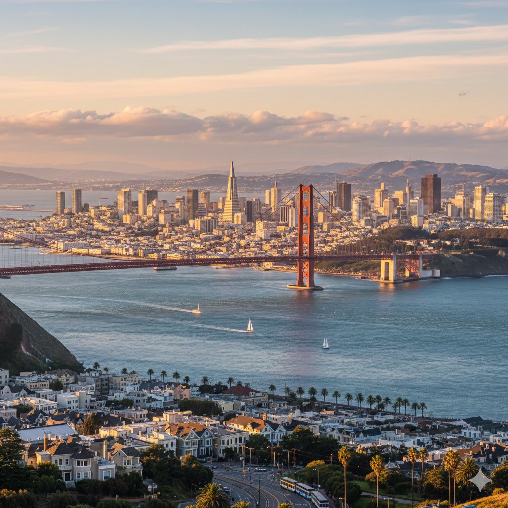 晨光洒落床头的俏皮金发自拍