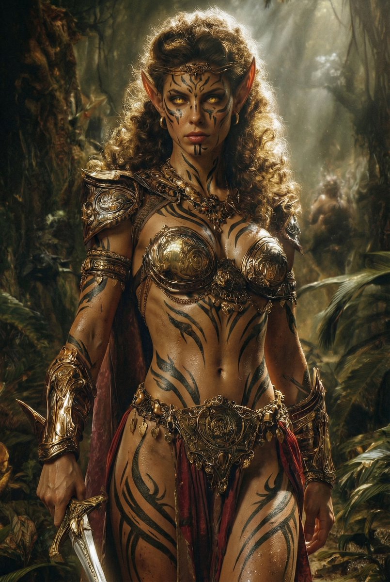 神秘黑色部落战妆面容彩绘