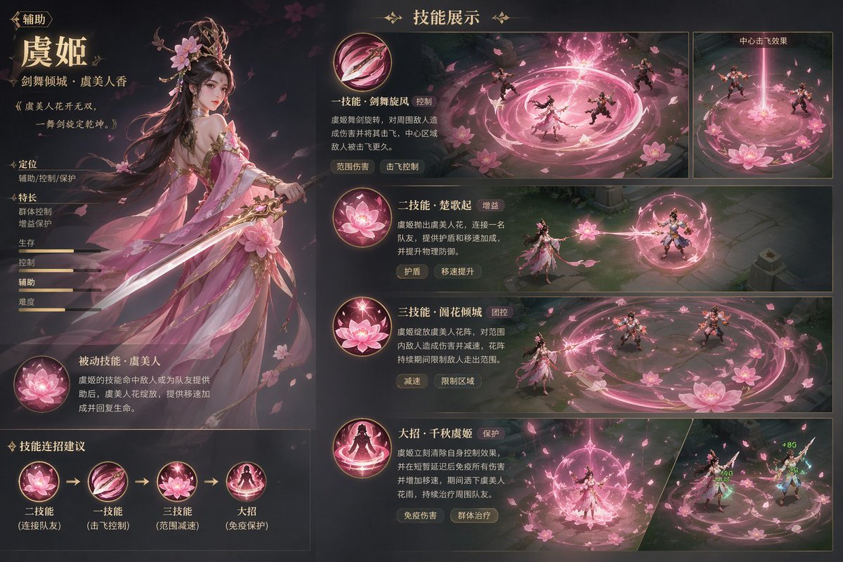 虞姬剑舞旋风·花影控场