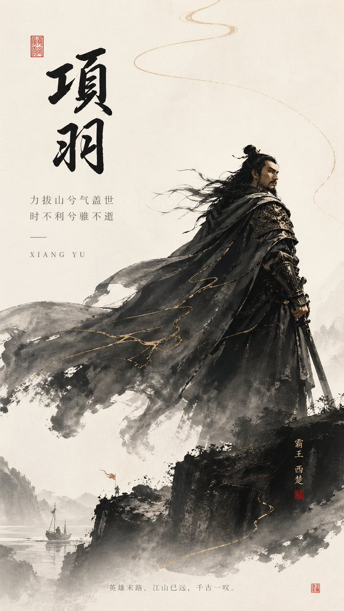 项羽·新中式极简东方海报