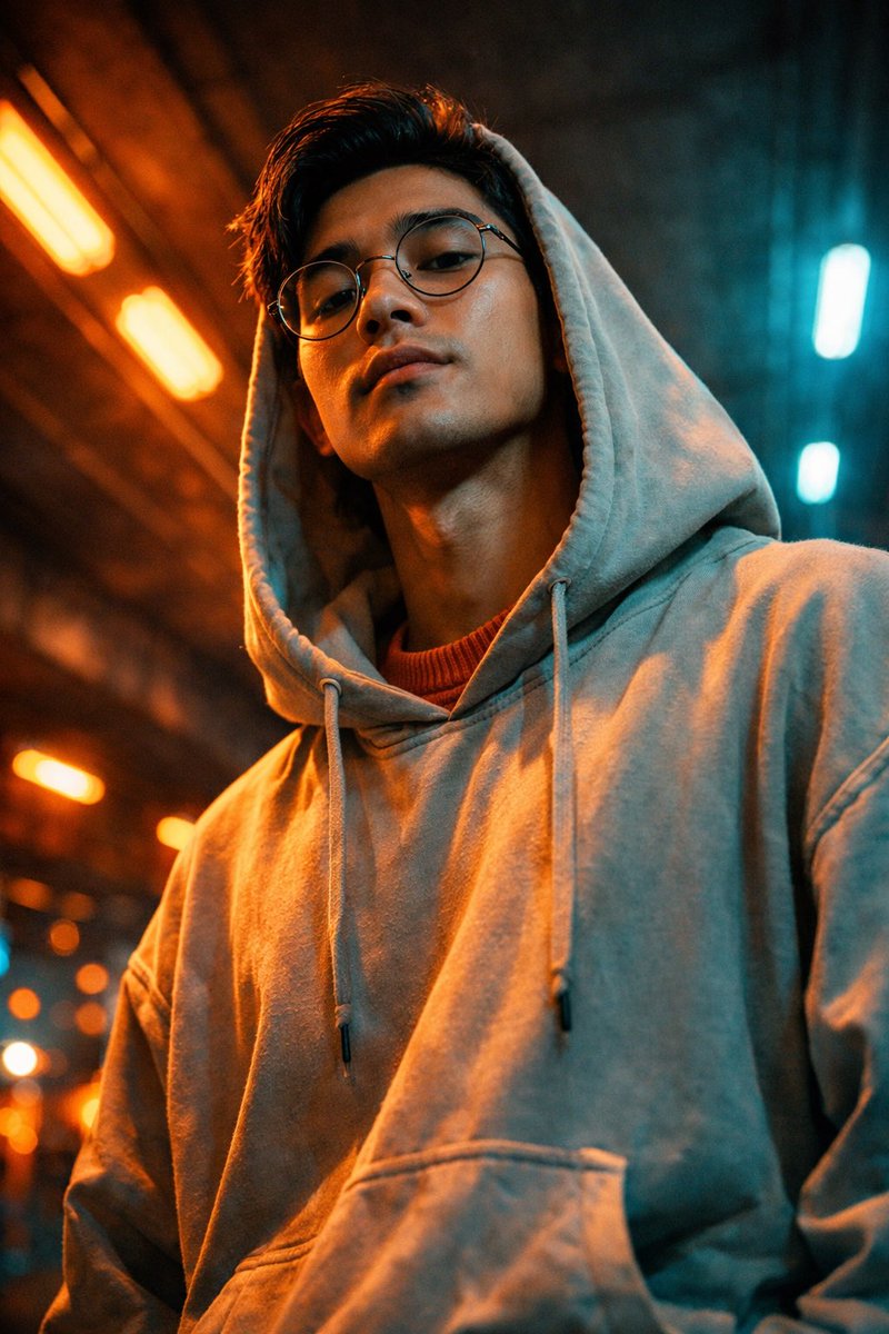 霓虹隧道里的潮流少年