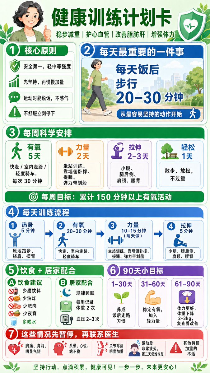 体检后90天健康管理路线图卡