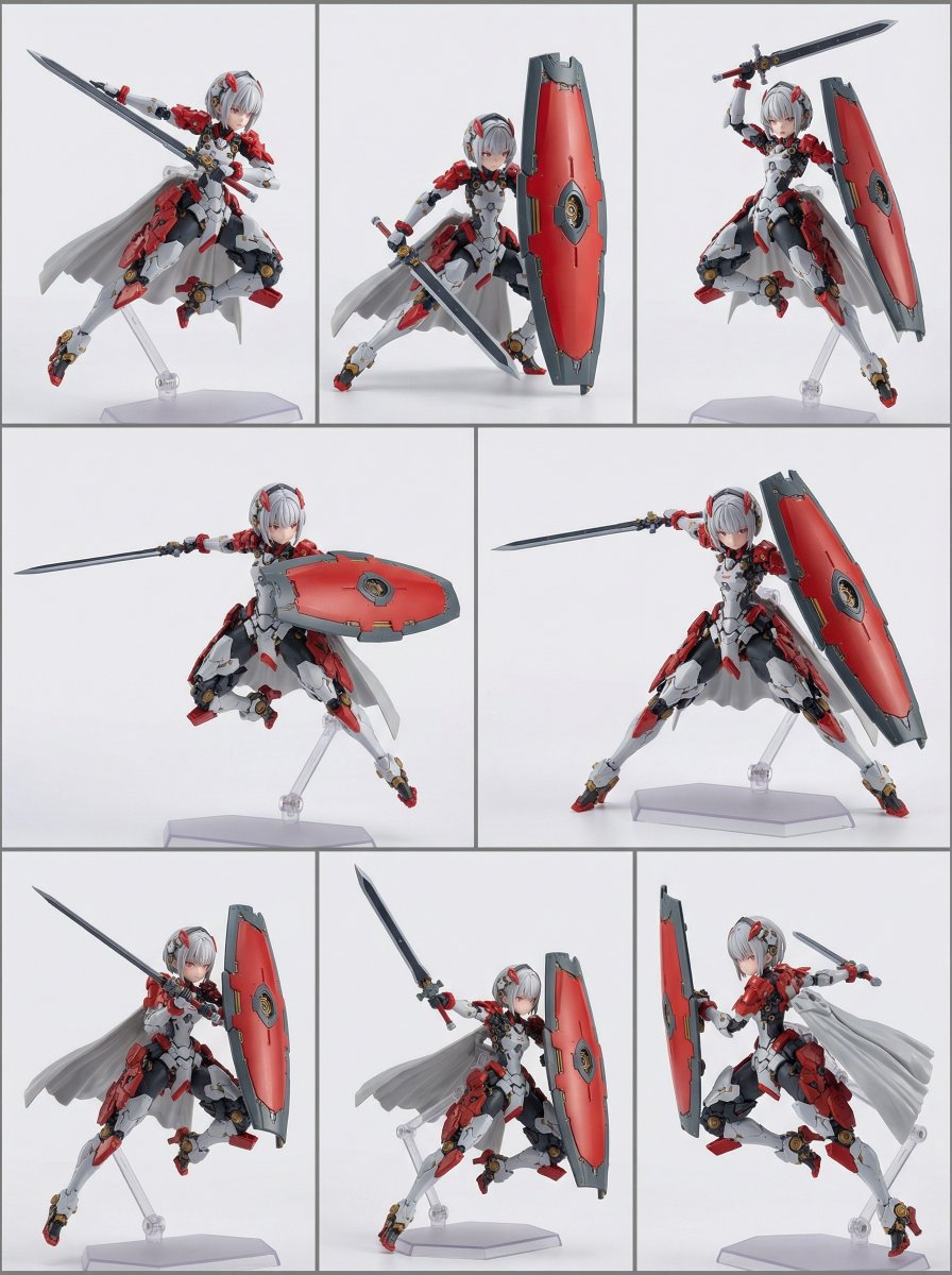 照片级写实PVC可动人偶多面板产品图