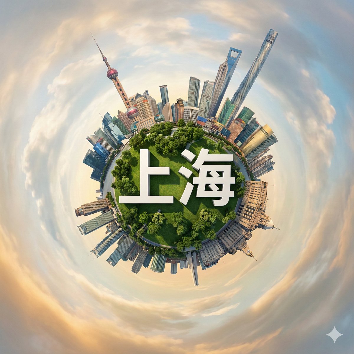 金色云天下的上海微缩星球