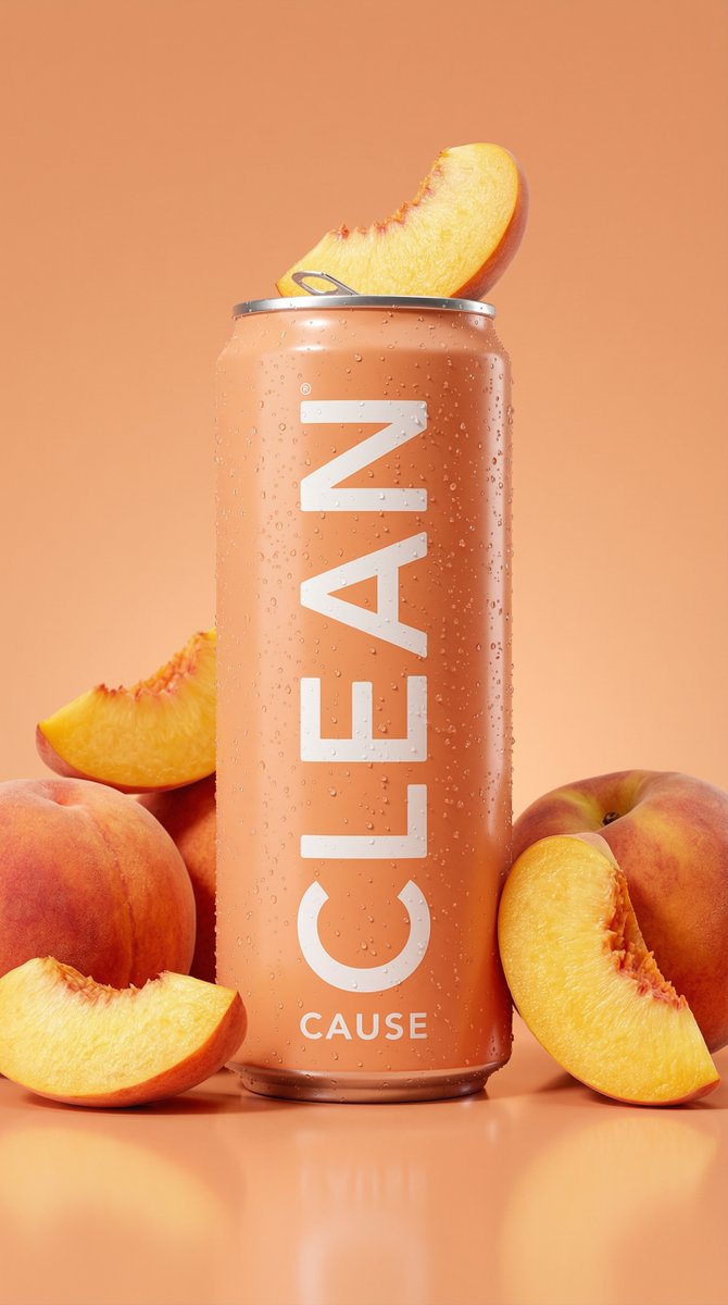 粉嫩蜜桃汽水商业级超写实产品摄影