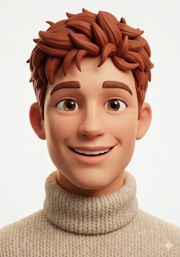 皮克斯风金发雀斑少女的头像