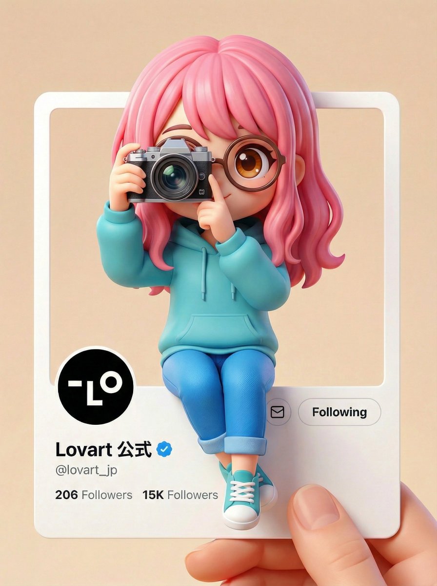 皮克斯风女孩探出推特主页拍照