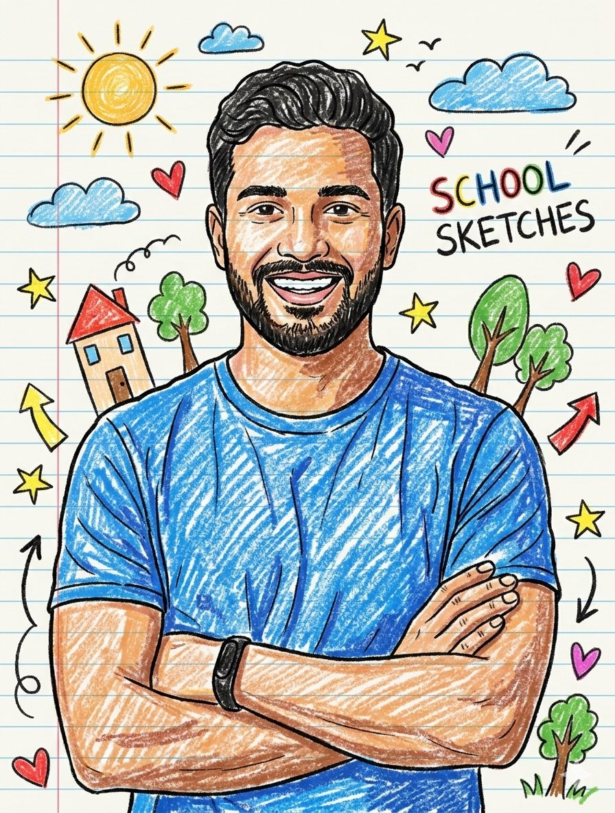 童趣蜡笔笔记本人物涂鸦