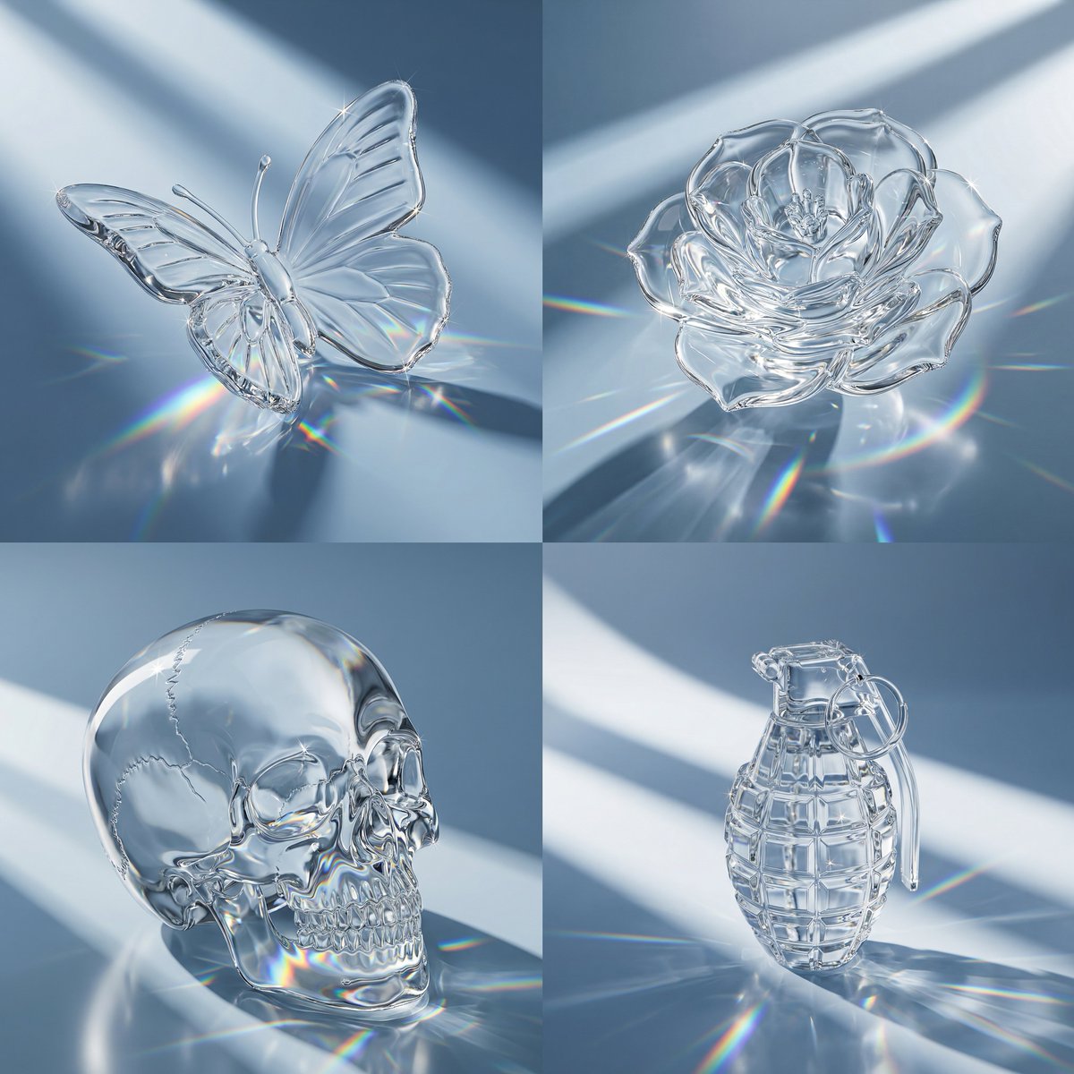 纯净光学玻璃微距特写