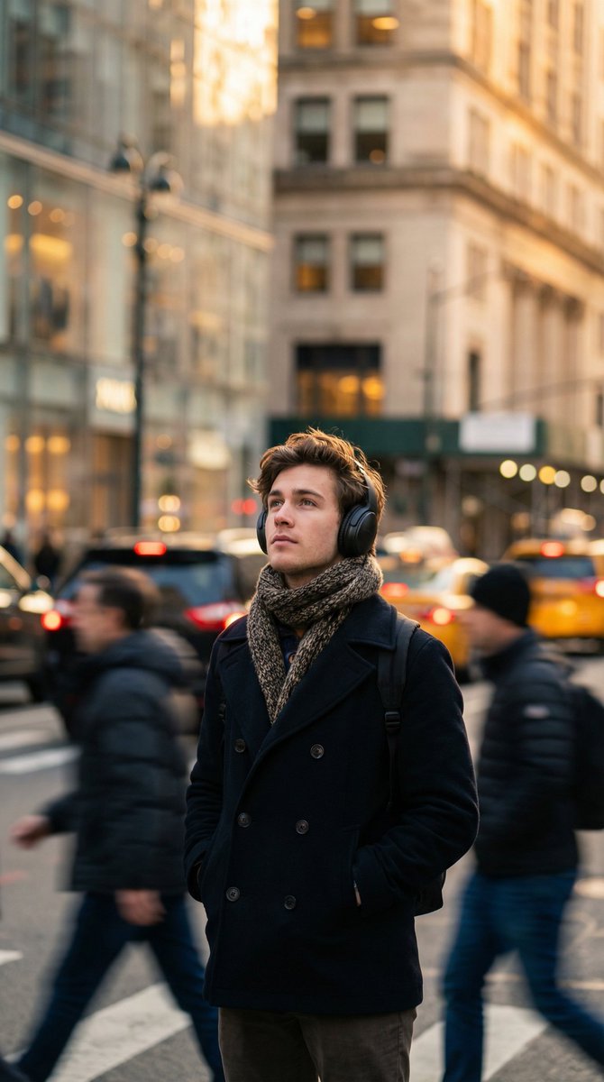 喧嚣人群中的静谧沉思