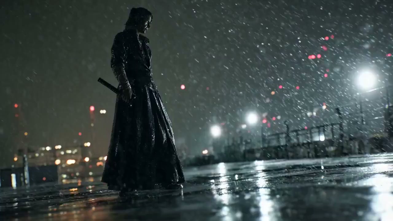 红衣刀客，雪顶夜战无人机