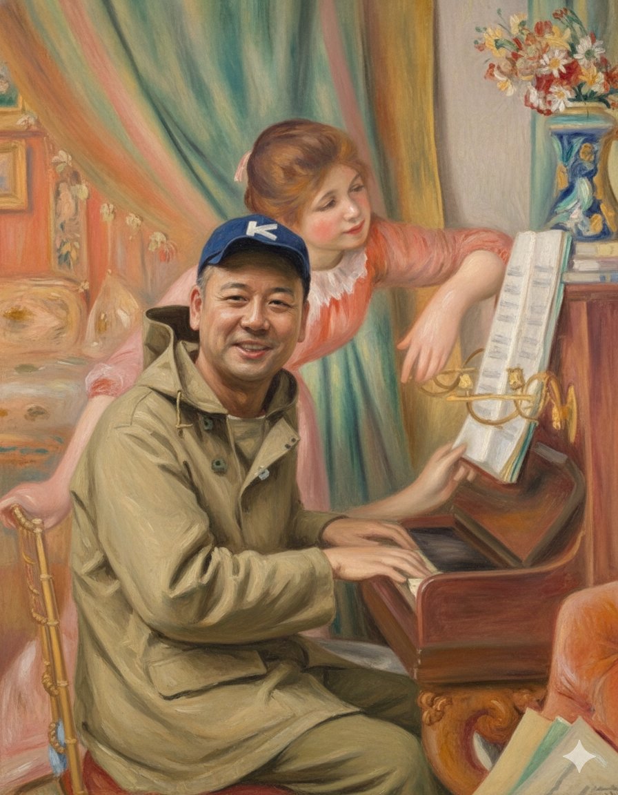 维京人变身雷诺阿画作