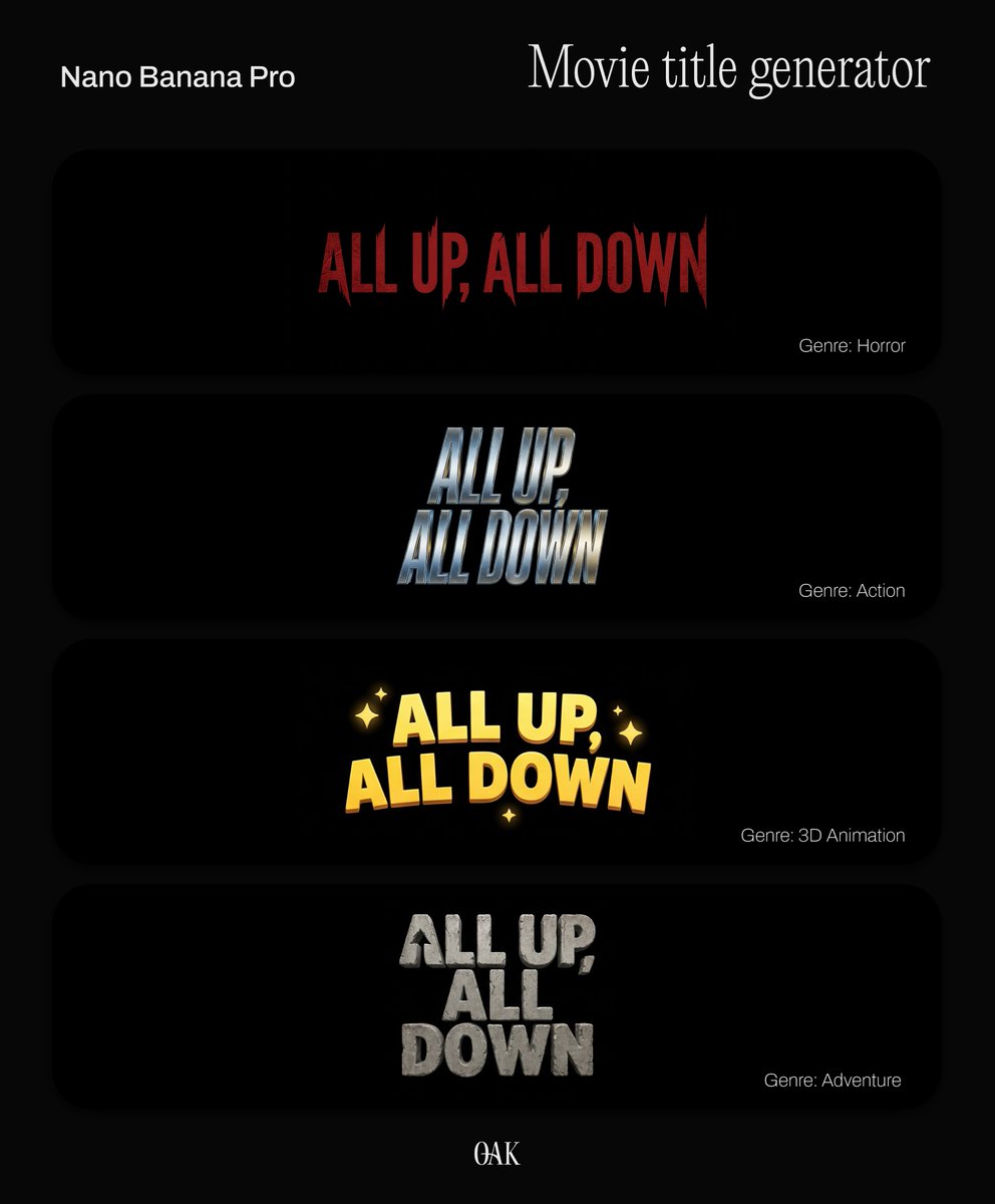 复古质感电影海报片头文字