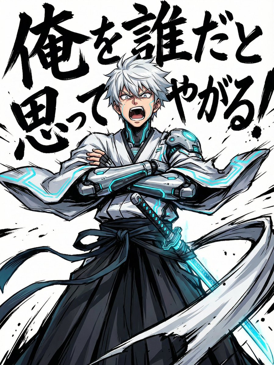 狂风呼啸中极具张力的怒吼动漫角色