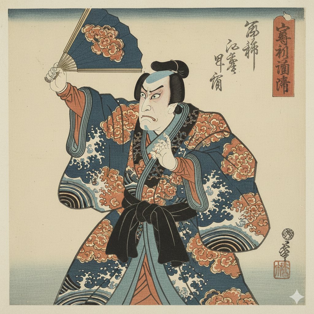 狂放写乐风浮世绘役者像