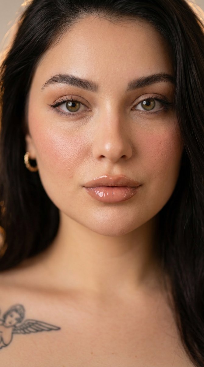 极致细腻肌肤与深情凝视的沉浸式特写