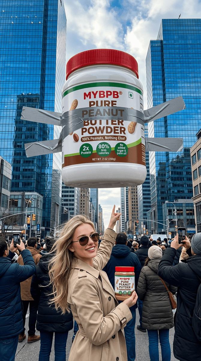 摩天大楼上的巨型花生酱奇观