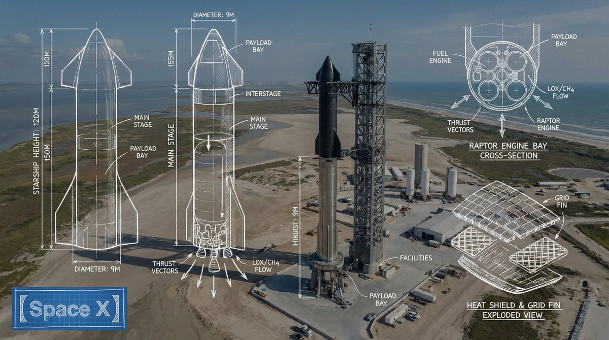 SpaceX 技术蓝图照片