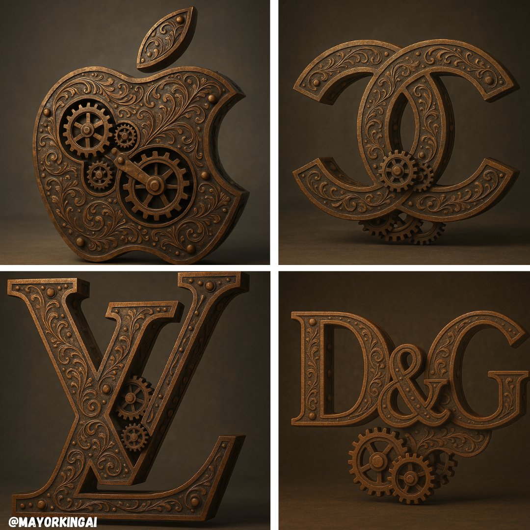 蒸汽朋克3D雕刻标志