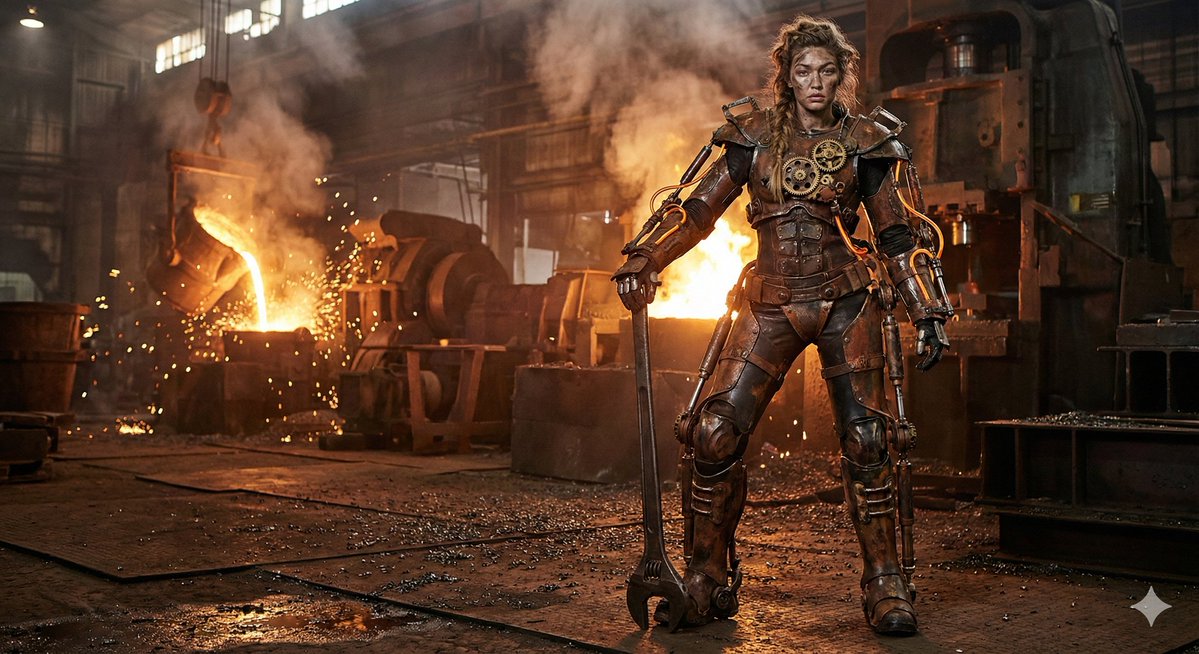 蒸汽朋克机械天使降临炼钢厂