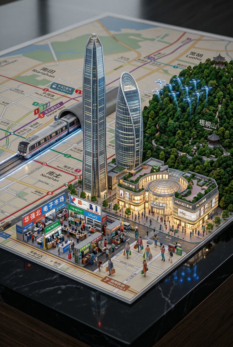 深圳街市立体地图
