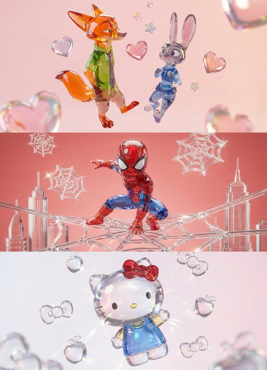 梦幻彩玻人物小雕像3D渲染