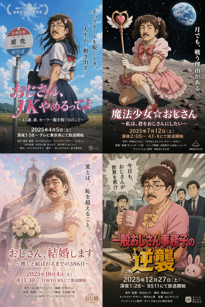 认真到离谱的女装大叔电影海报