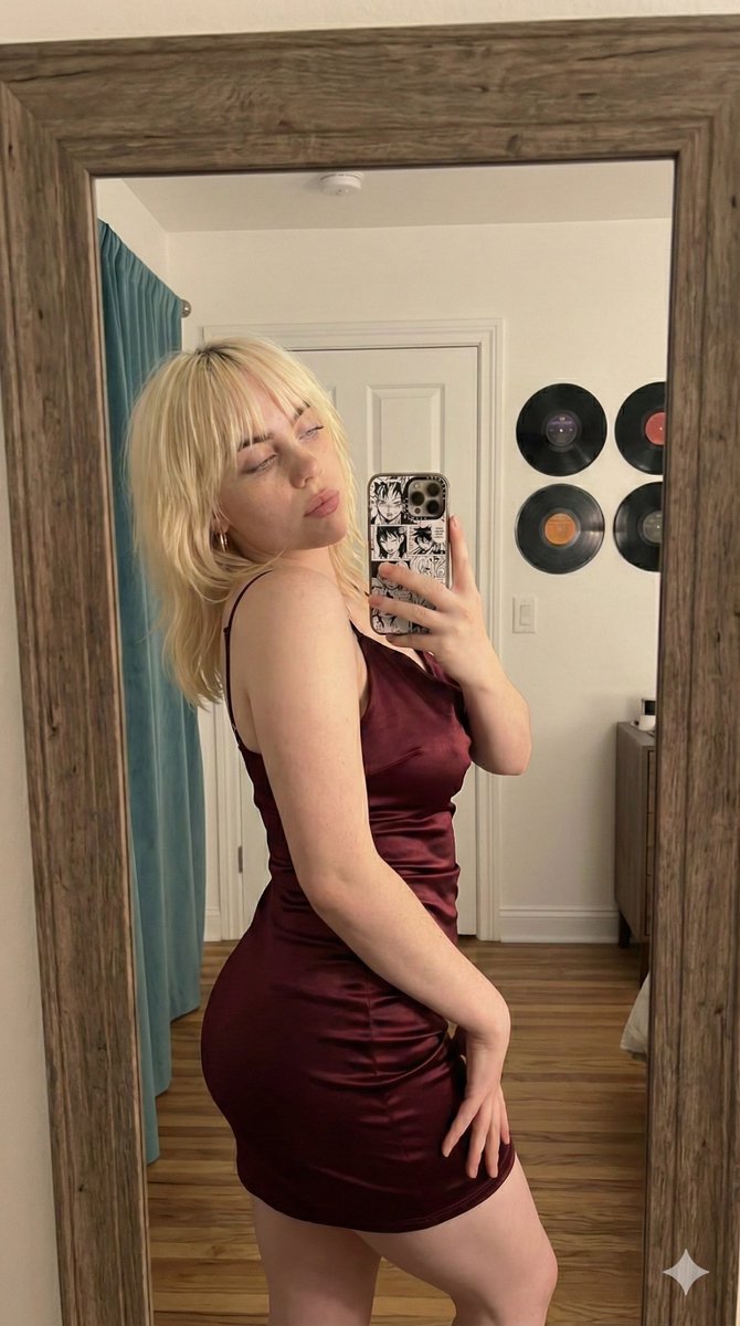 微醺酒红缎裙少女的卧室自拍